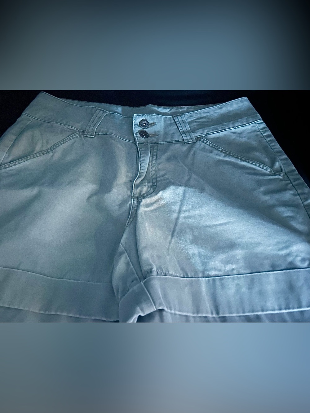 Vintage Riders Lee Women's Olive Green Khakis Cuffed Casual Shorts, Size 10